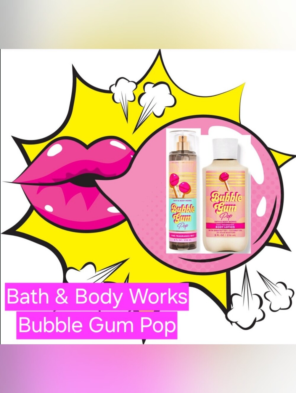 Bath & Body Works Bubble Gum Pop Set NEW